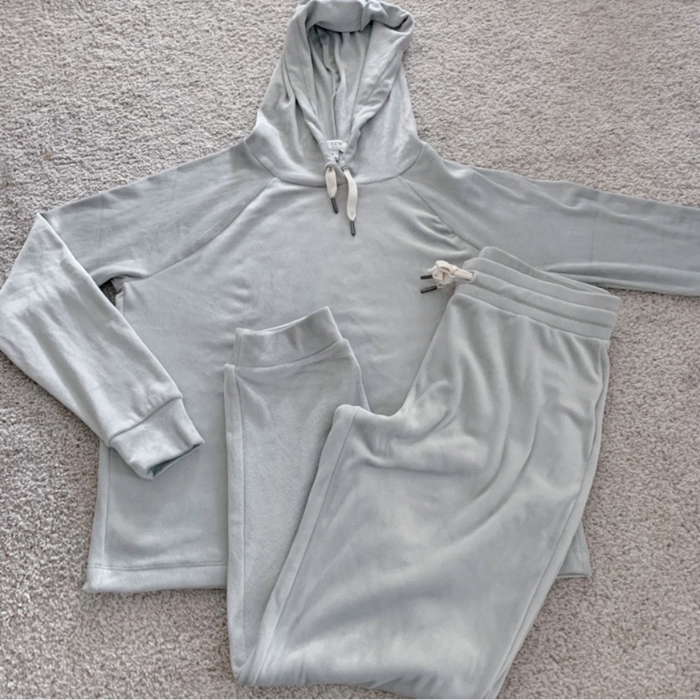 J Crew Gray Velour Lounge Set